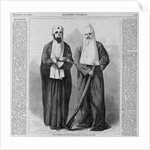 Page with text and diagram. Two members of the Ku-Klux-Klan in their disguises by Anonymous
