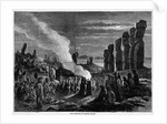 Page with text and diagram. Idol festival in Easter Island by Anonymous