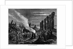 Page with text and diagram. Idol festival in Easter Island by Anonymous