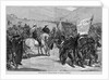 Page with text and diagram. Santa Cruz or Castelar - review of carlist volunteers by Anonymous