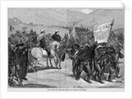 Page with text and diagram. Santa Cruz or Castelar - review of carlist volunteers by Anonymous