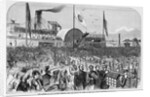 The landing of the japanese embassy, with treaty in a box, at the navy yard, Washington by Anonymous