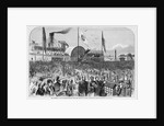 The landing of the japanese embassy, with treaty in a box, at the navy yard, Washington by Anonymous