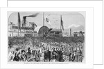 The landing of the japanese embassy, with treaty in a box, at the navy yard, Washington by Anonymous