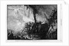 The Burning of the Spanish Frigate "San Pedro Alcantara," in 1815, off the Coast of Venezuela by Anonymous