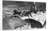 Winter at Sea - Taking in Sail off the Coast by Anonymous