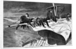 Winter at Sea - Taking in Sail off the Coast by Anonymous