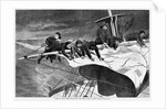Winter at Sea - Taking in Sail off the Coast by Anonymous