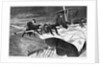 Winter at Sea - Taking in Sail off the Coast by Anonymous