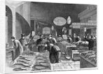 Fish Stands in Fulton Market, New York by Anonymous