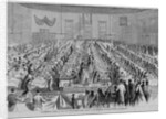 Magazine Illustration of Thanksgiving Dinner at the Five Points Ladies' Home Mission of the Methodist Episcopal Church by Anonymous