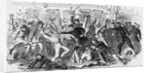 Charge of the Police on the Rioters at the "Tribune" Office by Anonymous