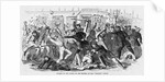 Charge of the Police on the Rioters at the "Tribune" Office by Anonymous