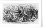 Charge of the Police on the Rioters at the "Tribune" Office by Anonymous