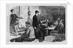 The Smuggling Trade - A Night Scene in a Smugglers' Headquarters, Near Calais, Maine-Assorting the "Swag" by Anonymous
