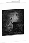 Hoosac Tunnel - Firing the Last Blast - The Workmen Hiding Behind the Barricade to Avoid Flying Rocks by Anonymous