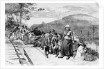 Immigrants waiting to be destributed in the coal regions of Pennsylvania from nature by W.A. Rogers
