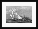 The first day's race for the "America's" Cup - The "Volunteer" running in from Sandy Hook by J.O. Davidson