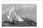 The first day's race for the "America's" Cup - The "Volunteer" running in from Sandy Hook by J.O. Davidson