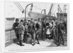The steerage passengers of a European steamer being examined by the Health Officers by A. Berghaus