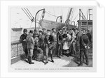 The steerage passengers of a European steamer being examined by the Health Officers by A. Berghaus