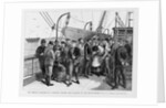 The steerage passengers of a European steamer being examined by the Health Officers by A. Berghaus