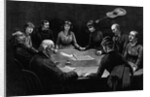 An Evening Seance Newspaper Illustration by Anonymous