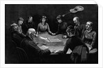 An Evening Seance Newspaper Illustration by Anonymous
