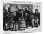 The Adulteration of Milk - An Inspector testing milk at a grocery on the east side, New York City by Anonymous