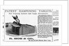 Patent Dampening Tablets Advertisement by Anonymous