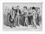 Restoration vs. Reconstruction. Uncle Sam introduces the Champion of Amnesty, Peace and Plenty to the Sisterhood of States by Anonymous