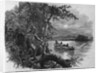 Half Breeds and French Voyageurs Towing a Boat Illustration Published in Frank Leslie's Illustrated Newspaper by Anonymous