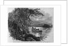 Half Breeds and French Voyageurs Towing a Boat Illustration Published in Frank Leslie's Illustrated Newspaper by Anonymous
