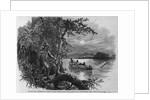 Half Breeds and French Voyageurs Towing a Boat Illustration Published in Frank Leslie's Illustrated Newspaper by Anonymous