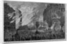 The Great Fire in Boston - View of the conflagration in Devonshire Street, looking south toward Beebe & Co.'s Buildings, on Winthrop Square. From a s by Anonymous