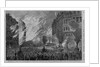 The Great Fire in Boston - View of the conflagration in Devonshire Street, looking south toward Beebe & Co.'s Buildings, on Winthrop Square. From a s by Anonymous