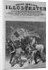 Illinois - The strike of the conductors and drivers of the West Division Street Railway, Chicago. Strikers overturning a car by Anonymous
