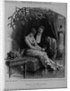 Under the mistletoe - "In the curtained arch these two sat, and told the old story, while the great yule log blazed before them." by Anonymous