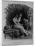 Under the mistletoe - "In the curtained arch these two sat, and told the old story, while the great yule log blazed before them." by Anonymous