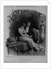 Under the mistletoe - "In the curtained arch these two sat, and told the old story, while the great yule log blazed before them." by Anonymous