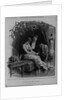 Under the mistletoe - "In the curtained arch these two sat, and told the old story, while the great yule log blazed before them." by Anonymous