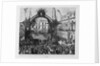 The Panama Canal - M. De Lesseps, on his arrival at Panama, receiving a floral crown under the triumphal arch in front of the Episcopal Palace. See p by Anonymous