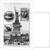 New York - progress of the work on Bartholdi's Statue of "Liberty," Bedloe's Island. From a sketch by a staff artist by Anonymous
