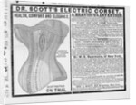 An advertisement for Dr. Scott's electrical corset by Anonymous