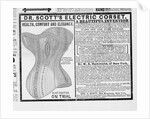An advertisement for Dr. Scott's electrical corset by Anonymous