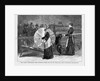 The Atlanta International Cotton Exposition - Spinning, old and new styles. From a sketch by Horace Bradley by Anonymous