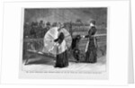 The Atlanta International Cotton Exposition - Spinning, old and new styles. From a sketch by Horace Bradley by Anonymous