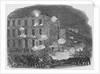 Drawing of Men Rioting near the Ruins of the Provost-Marshal's Office by Anonymous