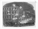 Drawing of Men Rioting near the Ruins of the Provost-Marshal's Office by Anonymous