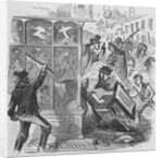 Drawing of People Looting a Shop in New York City by Anonymous